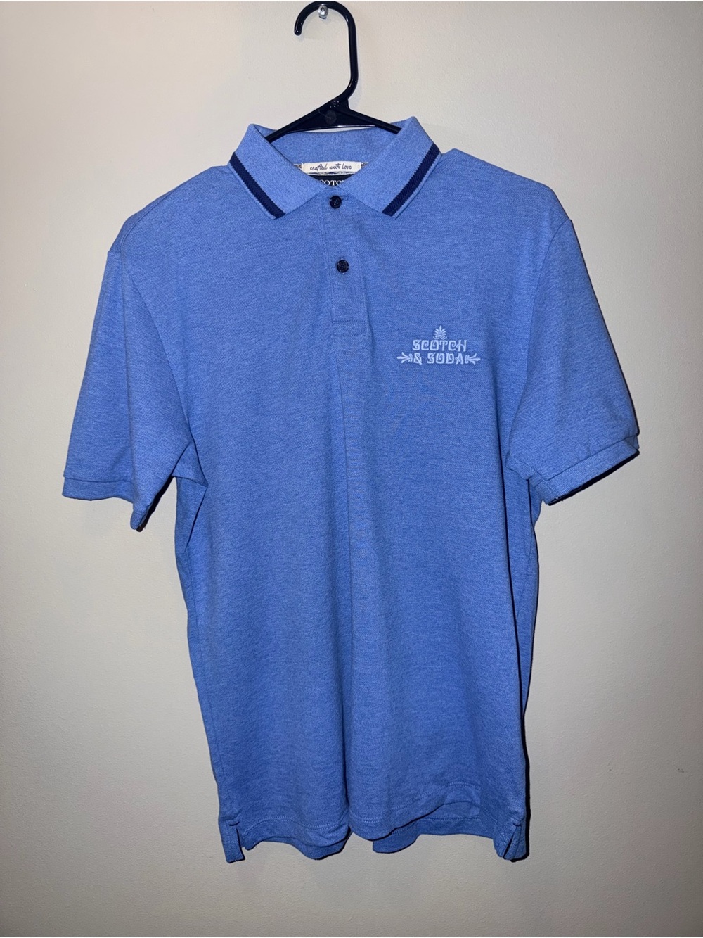 Scotch & Soda Light Blue Polo with Navy Trim